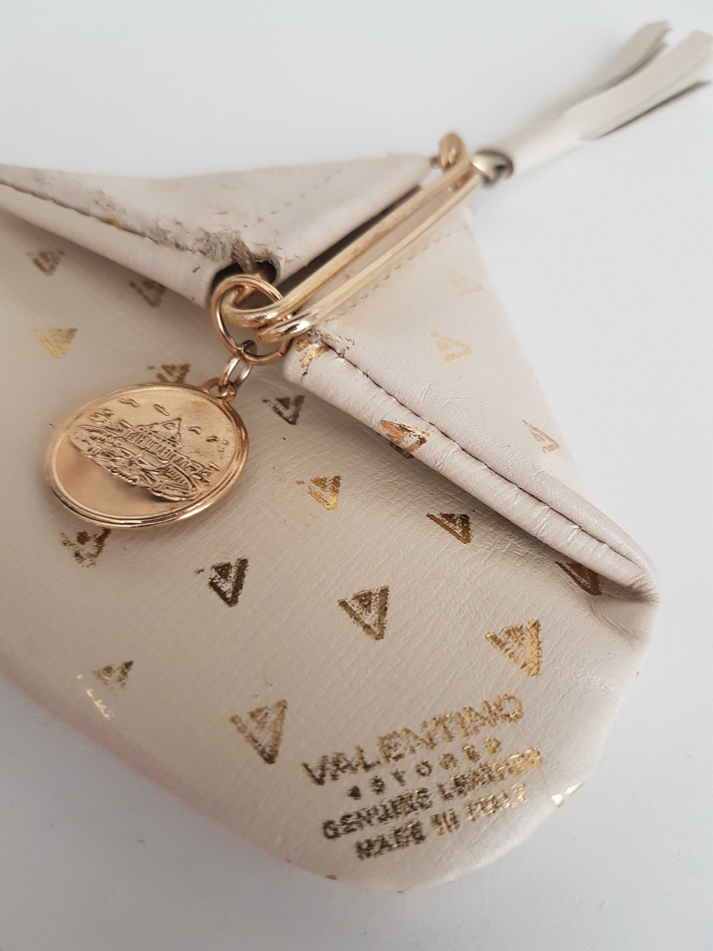 Valentino portmonetka skóra portfel brelok chwost chic
