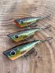 Wobler Popper 6,2 cm z drewna lipowego, Hand Made, okoń, kleń, boleń