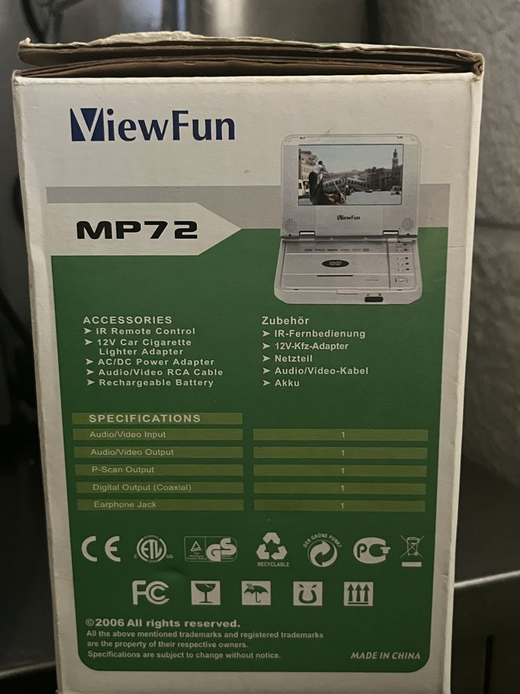 Leitor DVD portátil