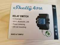 Shelly Pro 4PM smart przekaźnik na szynę DIN