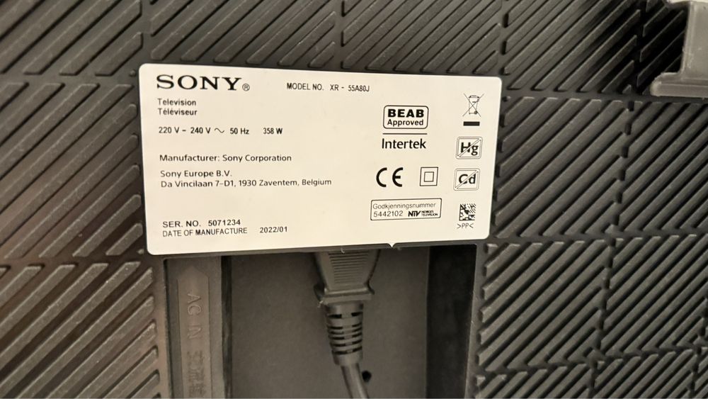 Tv oled Sony XR - 55A80J