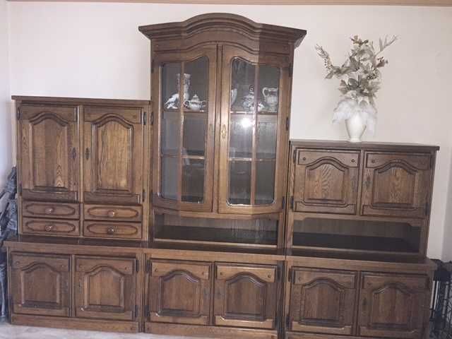 regał dębowy 3 części