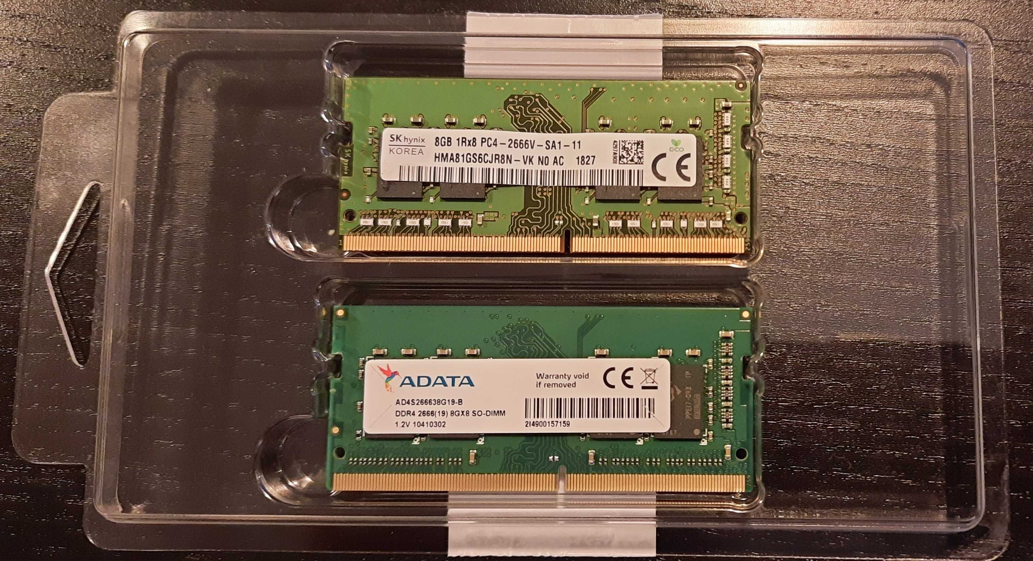 Sprzedam używaną pamięć RAM 16GB (2x8GB) DDR4 do laptopów SODIMM