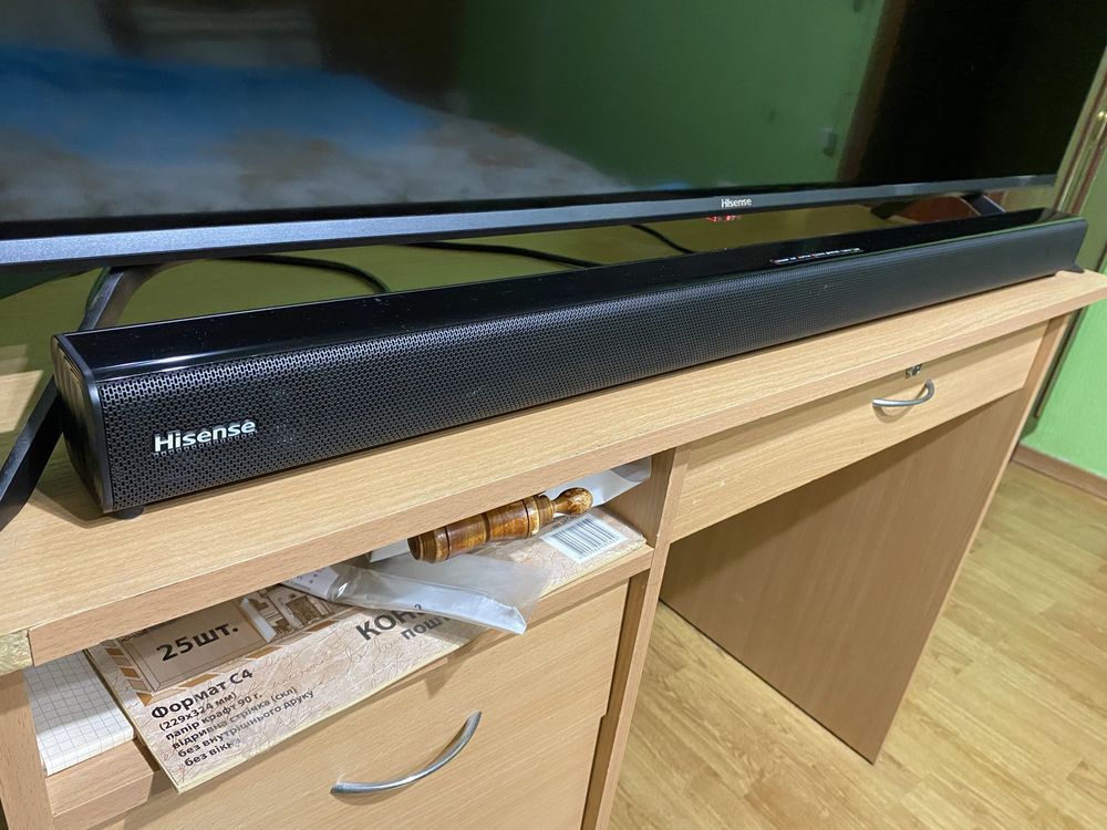 Телевізор Hisense 55E76GQ (4К, Smart TV, HDR) + Саундбар Hisense HS205