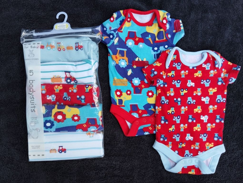Body niemowlęce z krótkim rękawem 56 chłopięce Dunnes Stores