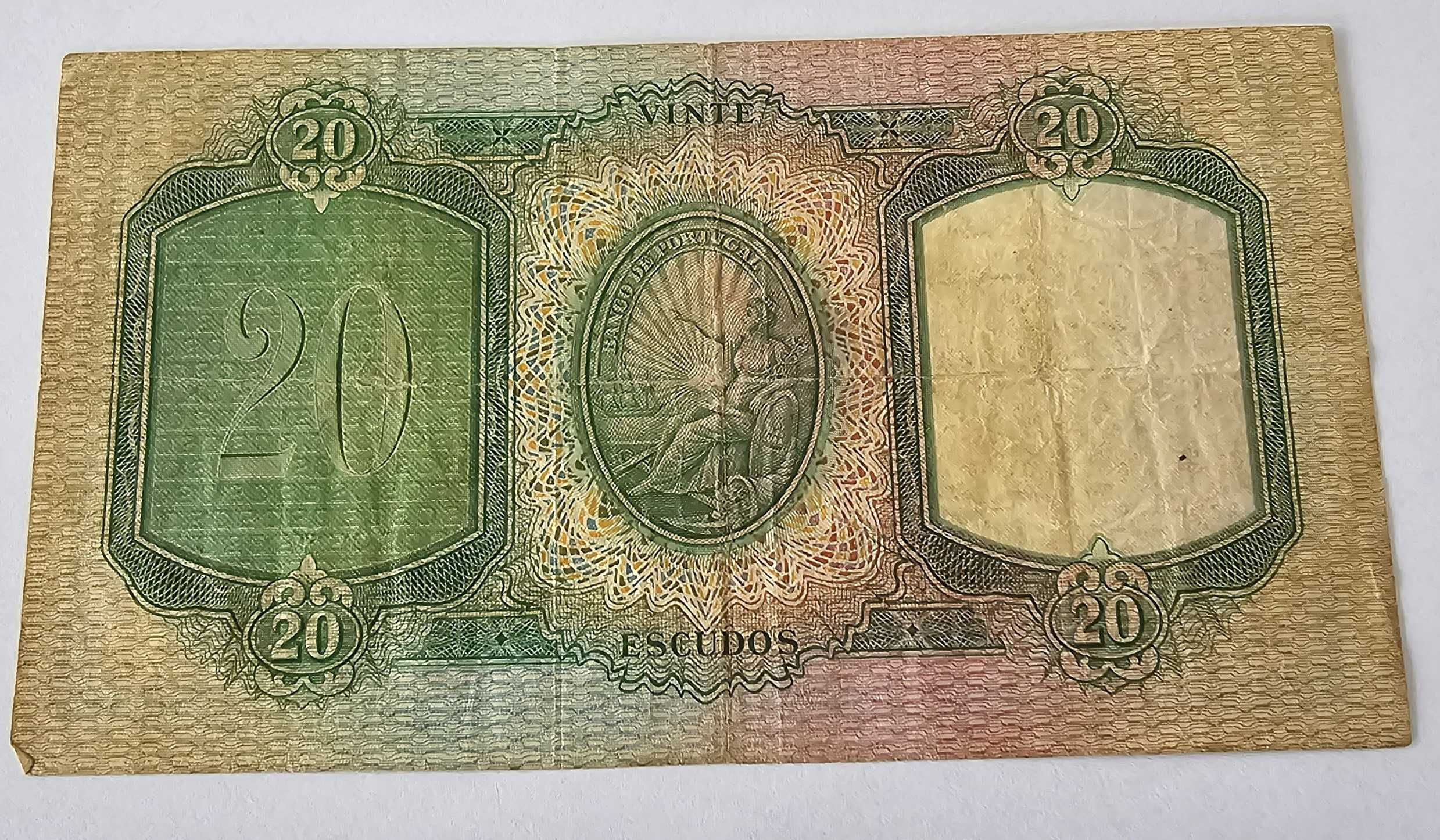 Nota 20 escudos antiga 1951