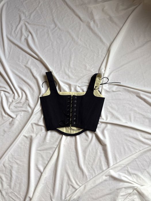 Корсет чорний з жовтим лого Kappa