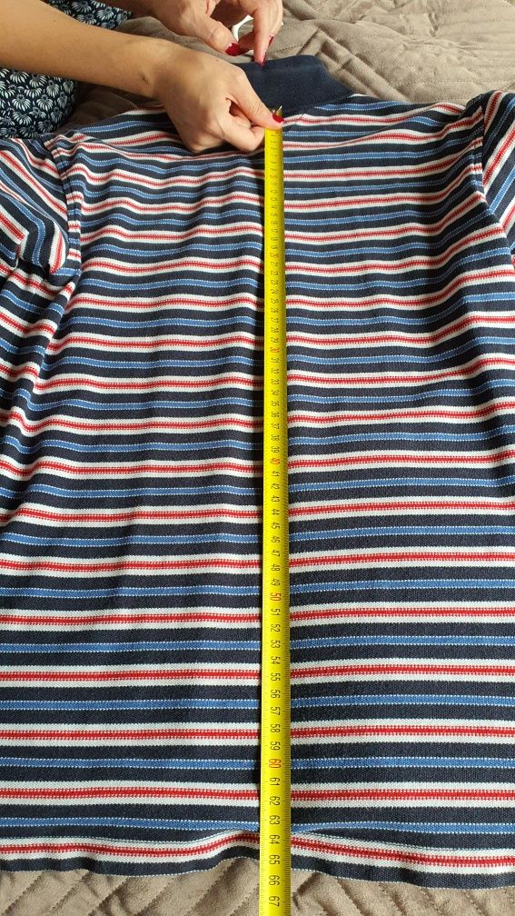 Koszulka polo Tommy Hilfiger w paski, oryginalna, dobry stan