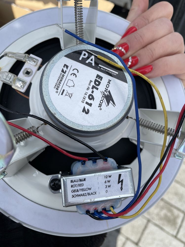 Glośnik sufitowy MONACOR EDL612 jak nowy
