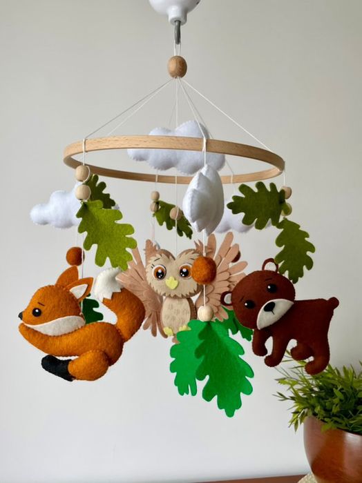 Мобіль з фетру, музичний блок, тримач