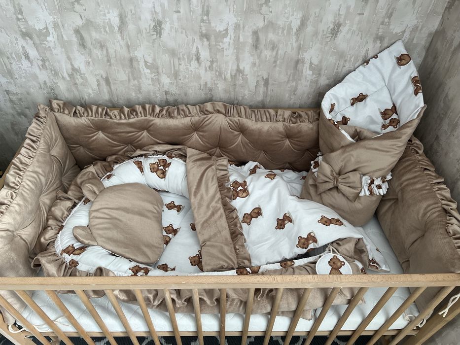 Pościel do łóżeczka kokon rożek ochraniacz kolderka podusia