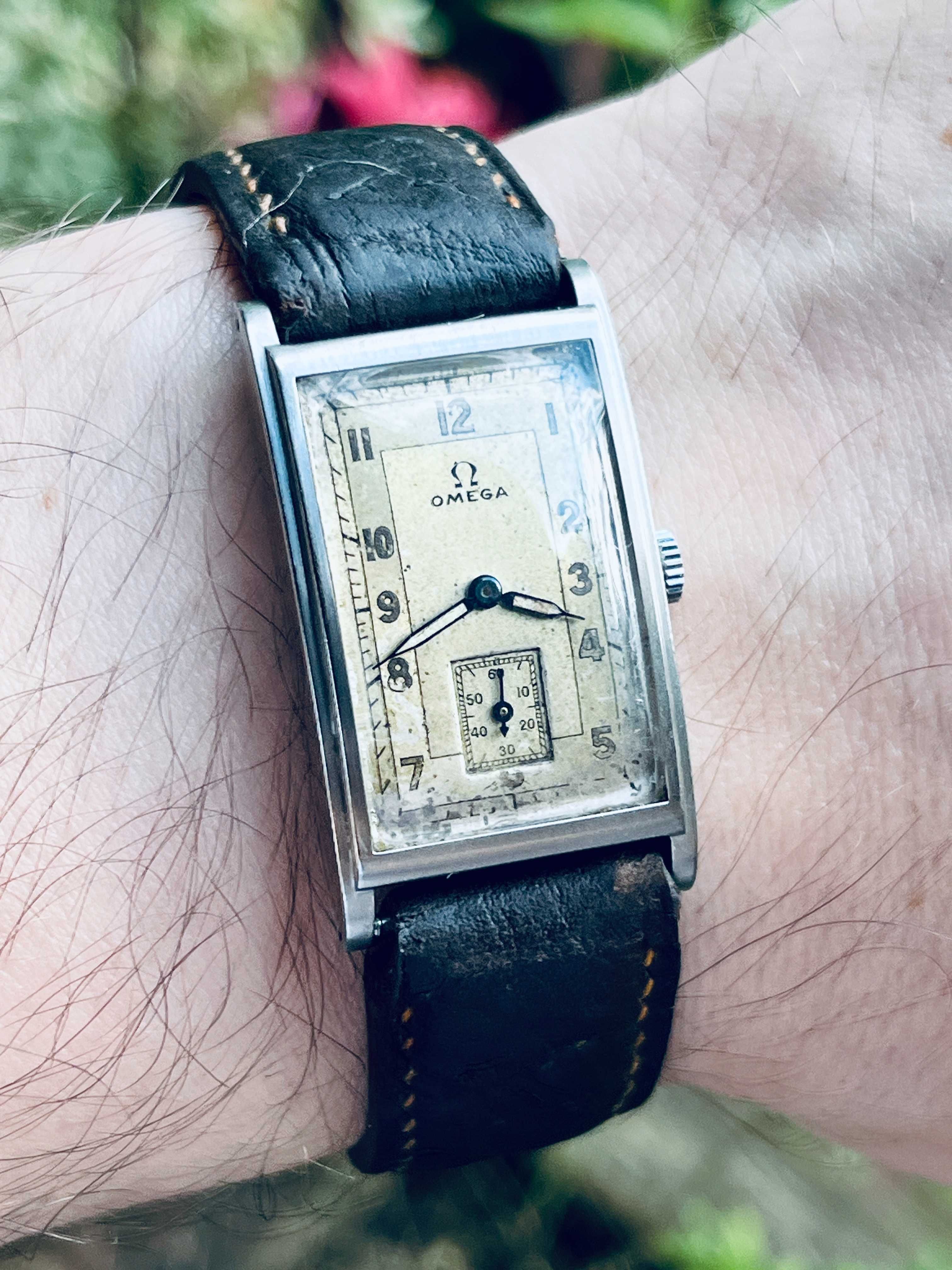 Zegarek Omega T17 1939 historia! Pasek skóra 1786 rok. Sprawny. Unikat