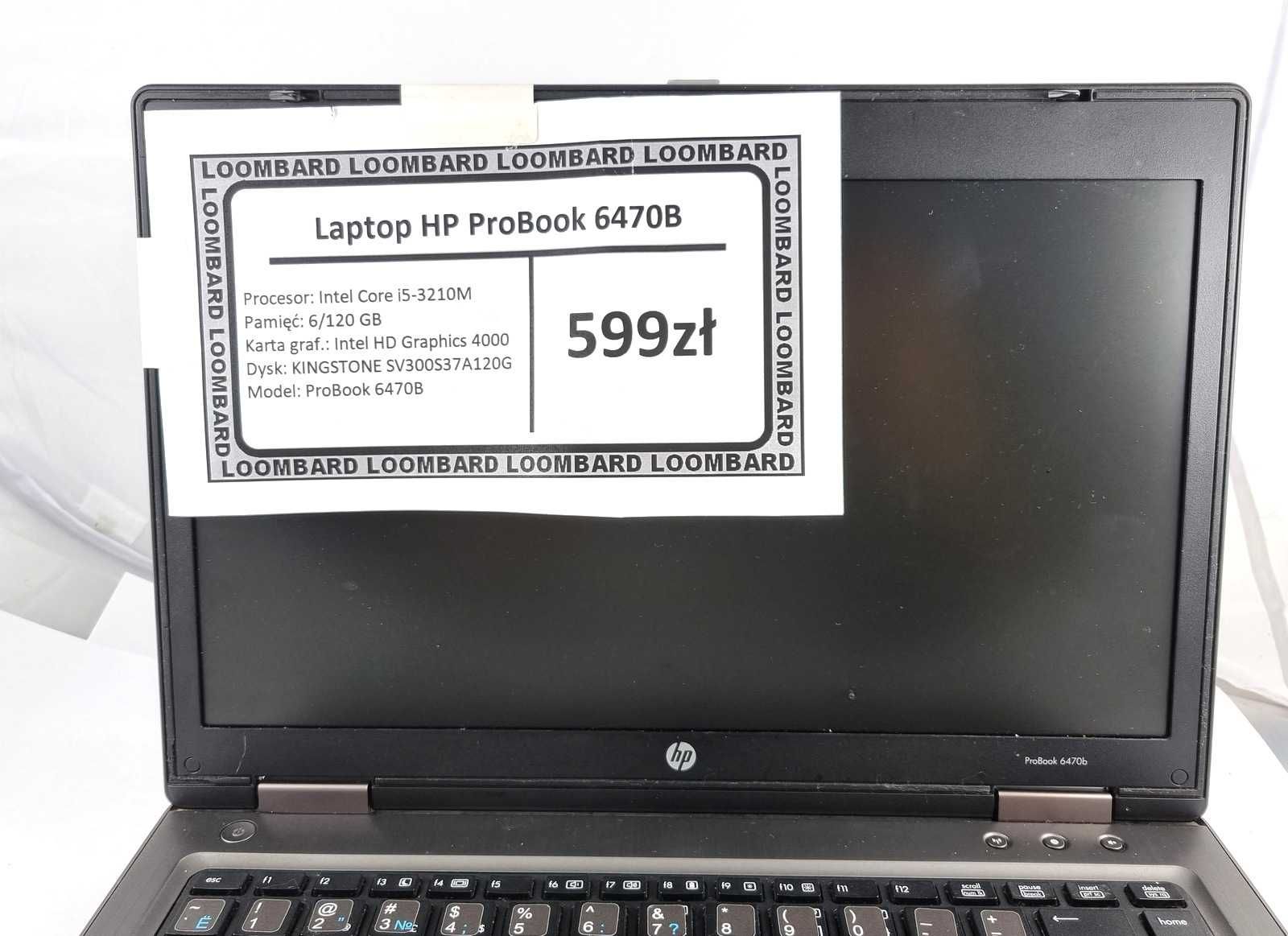 Laptop HP Probook 6470B I5-3GEN 6/120GB SSD