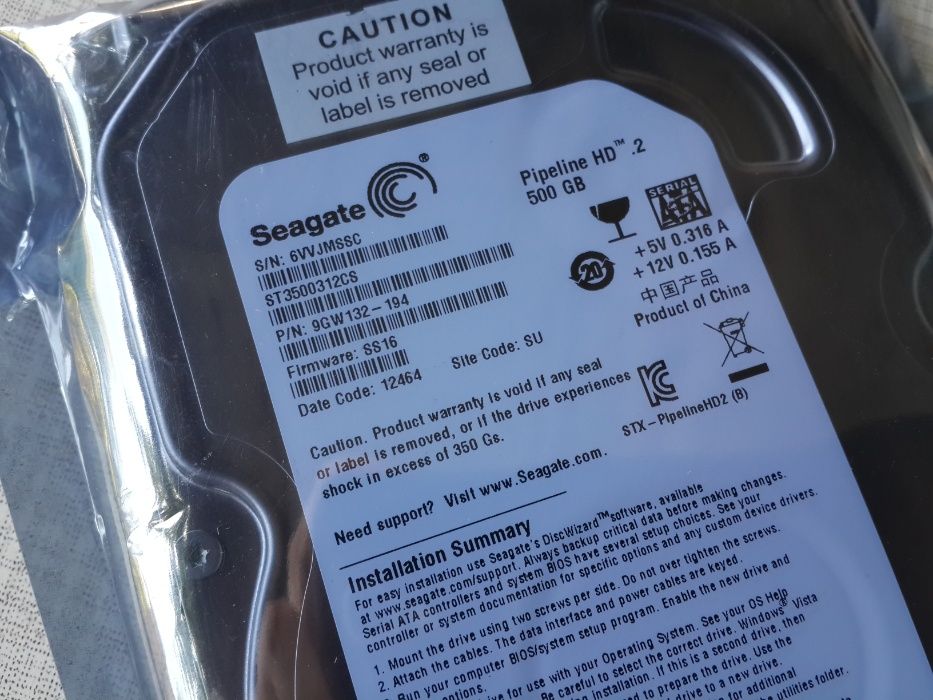 Новый жёсткий диск HDD SATA2 Seagate 500GB