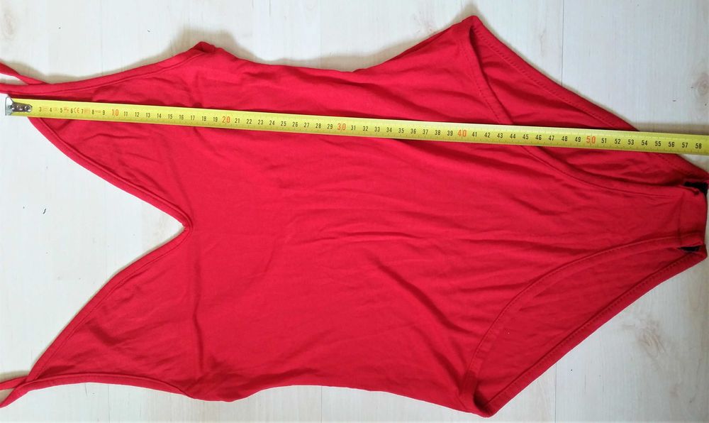 czerwone body odkryte plecy s bez rękawów obcisłe dopasowane wiskoza