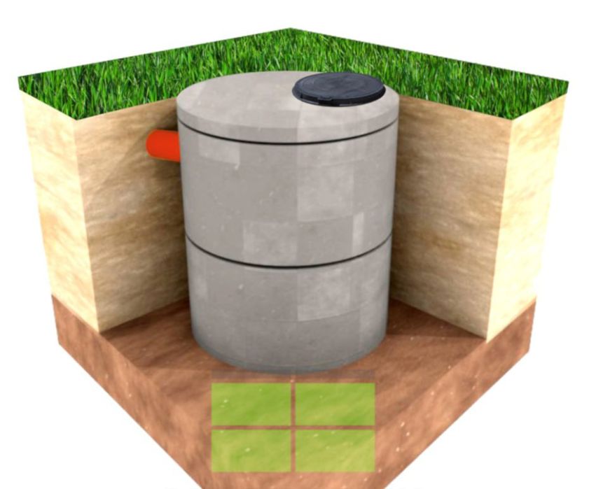 Армований септик із бетонних кілець - К295 каналізація без проблем