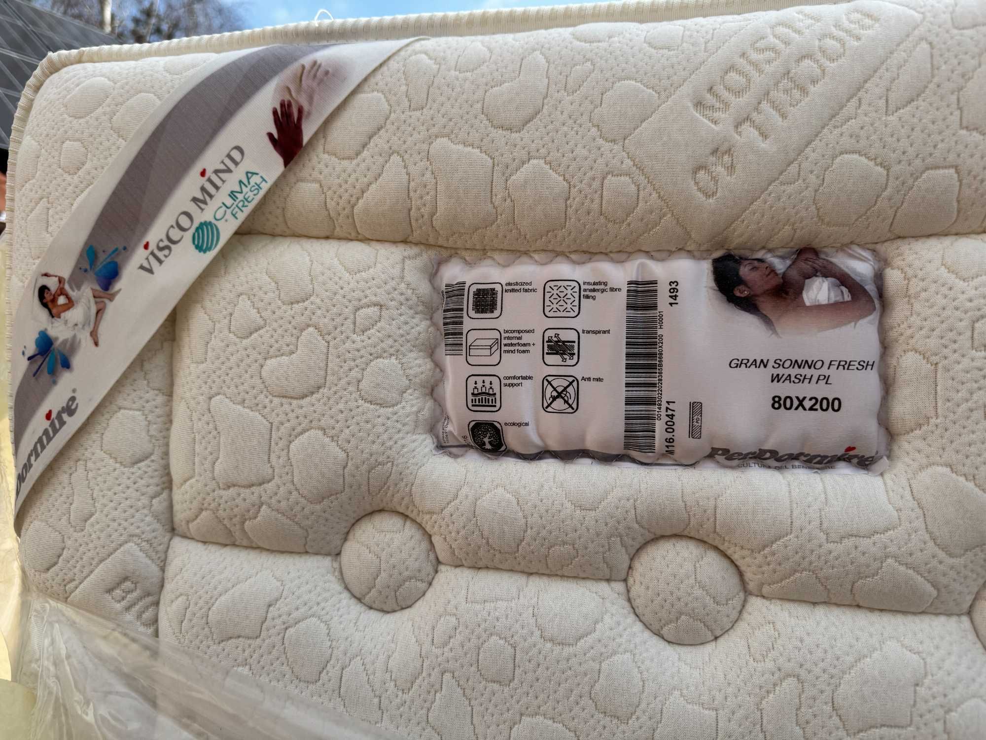 Ekskluzywny włoski materac PerDormire 80x 200  łóżko sypialnia kanapa