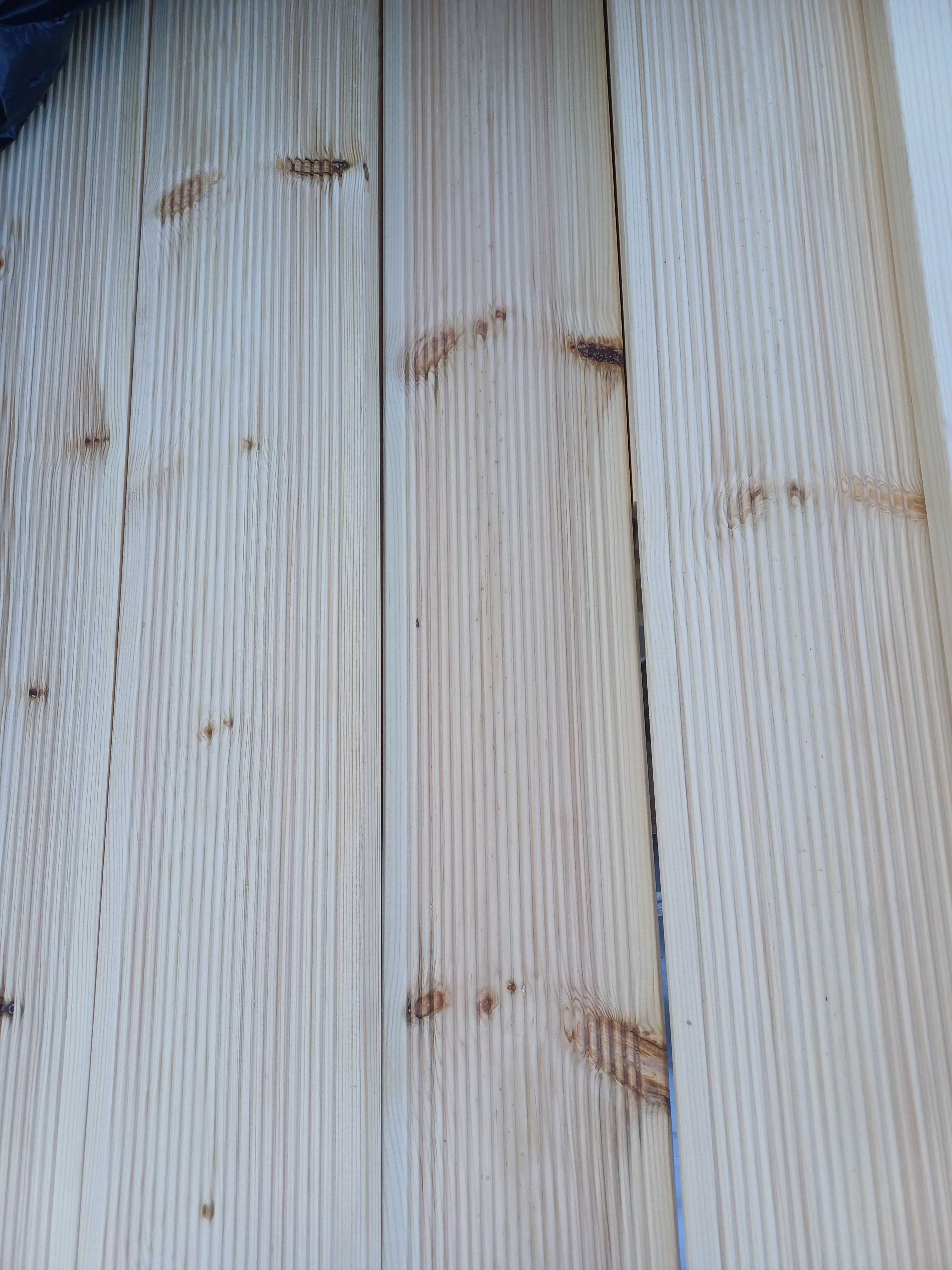 Deska Tarasowa Sosna gładka i ryflowana 28x120 KL.AB BRUTTO!