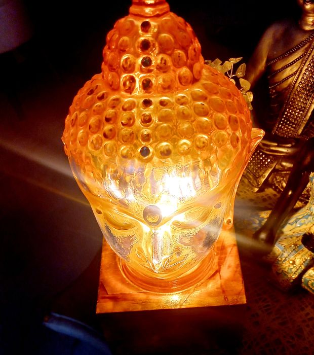 Candeeiro Buda vidro