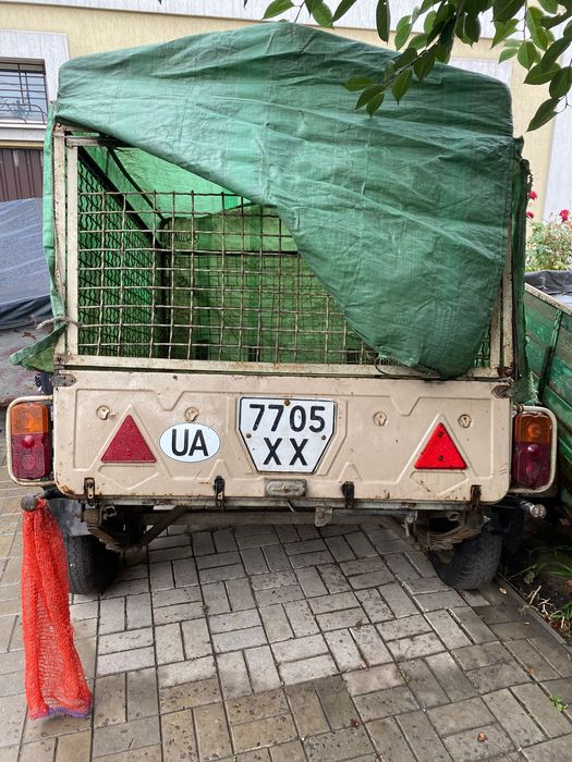 Прицеп КРАЗ-8138 - 1800х1300, с клеткой и с тентом