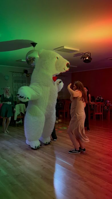 Biały miś Teodor rozkręci twoją imprezę!