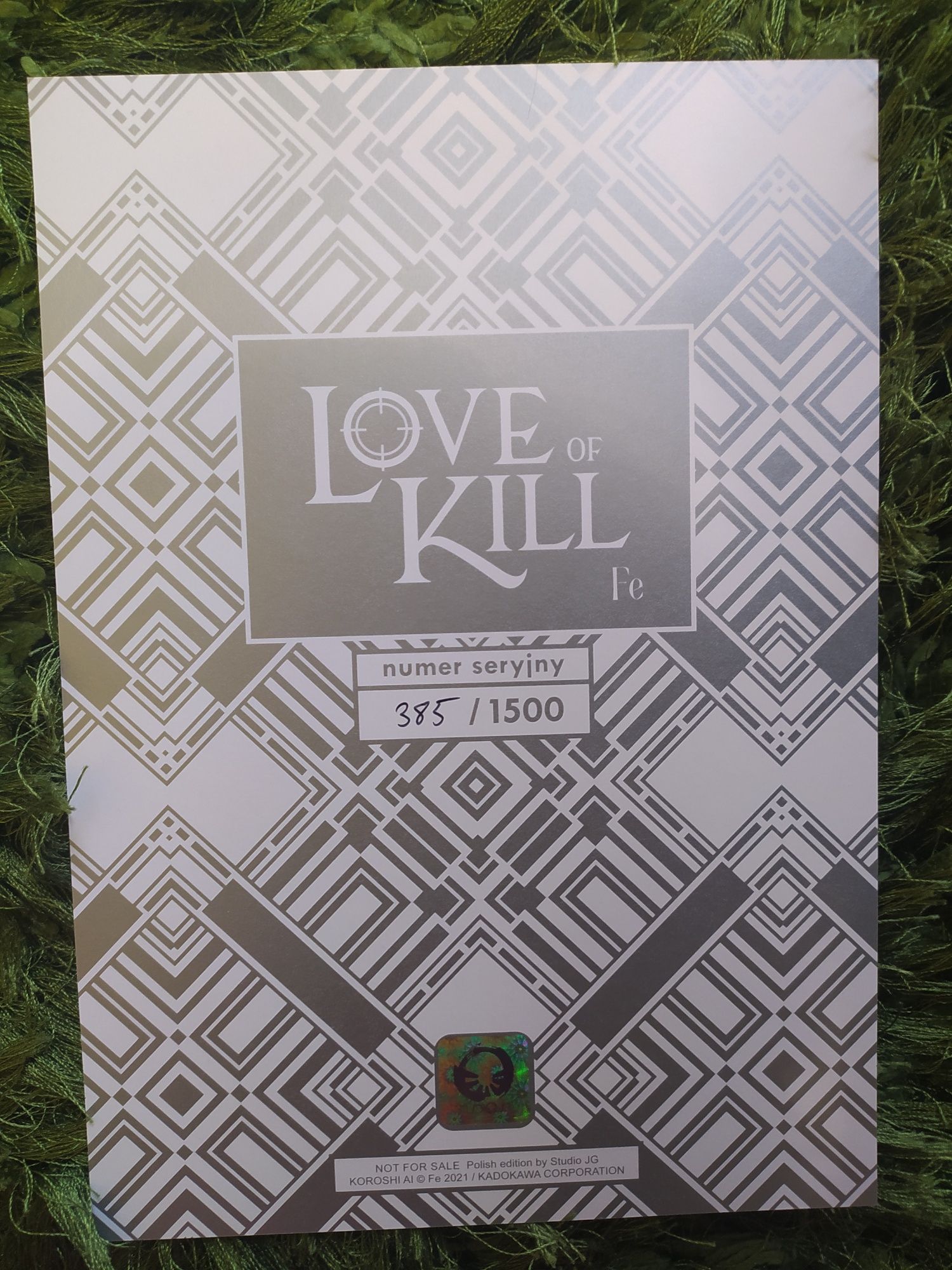 Love of kill manga + naklejka + karta festiwalowa kolekcjonerska
