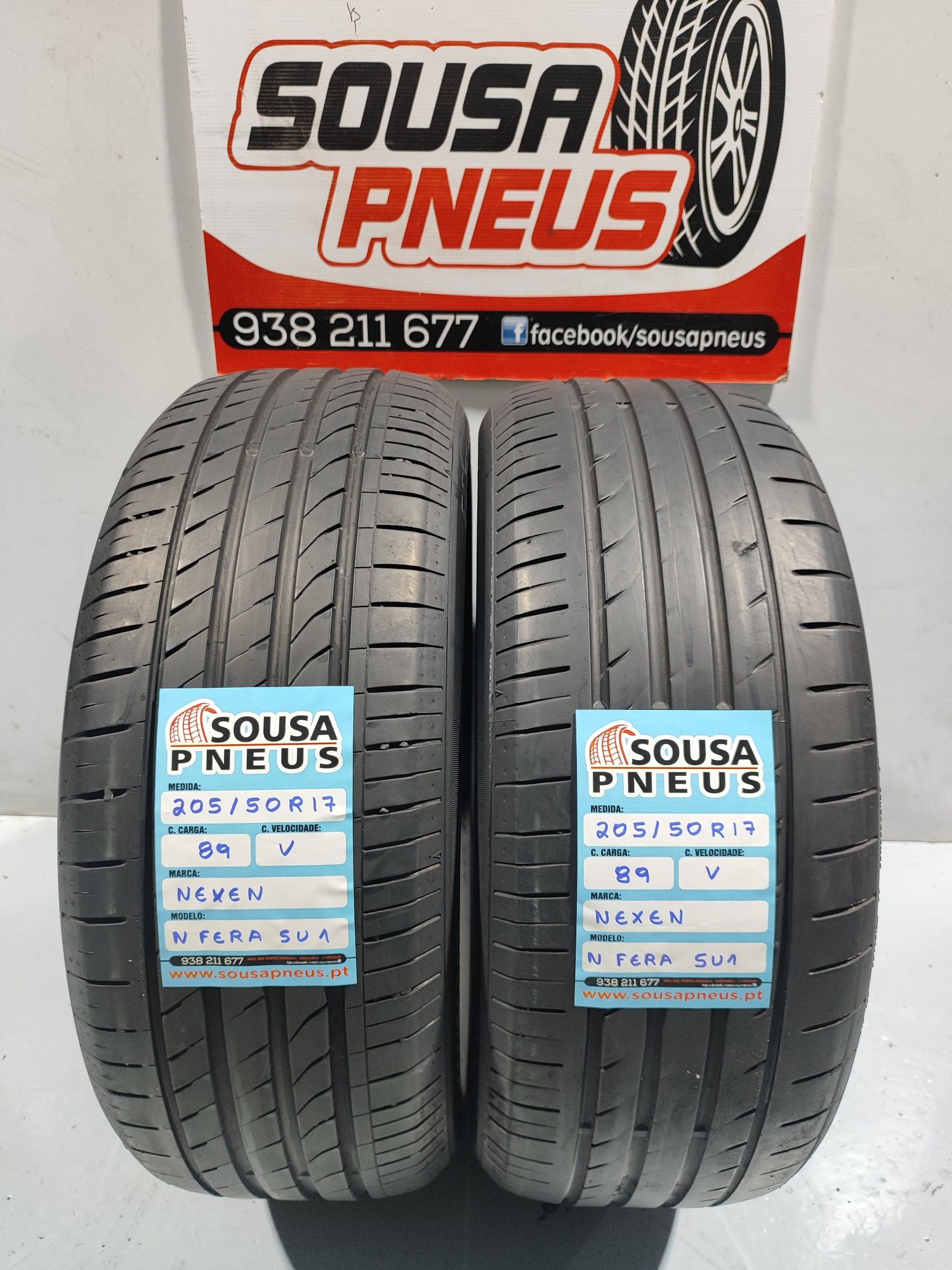 2 pneus semi novos 205-50R17 Nexen - Oferta dos portes