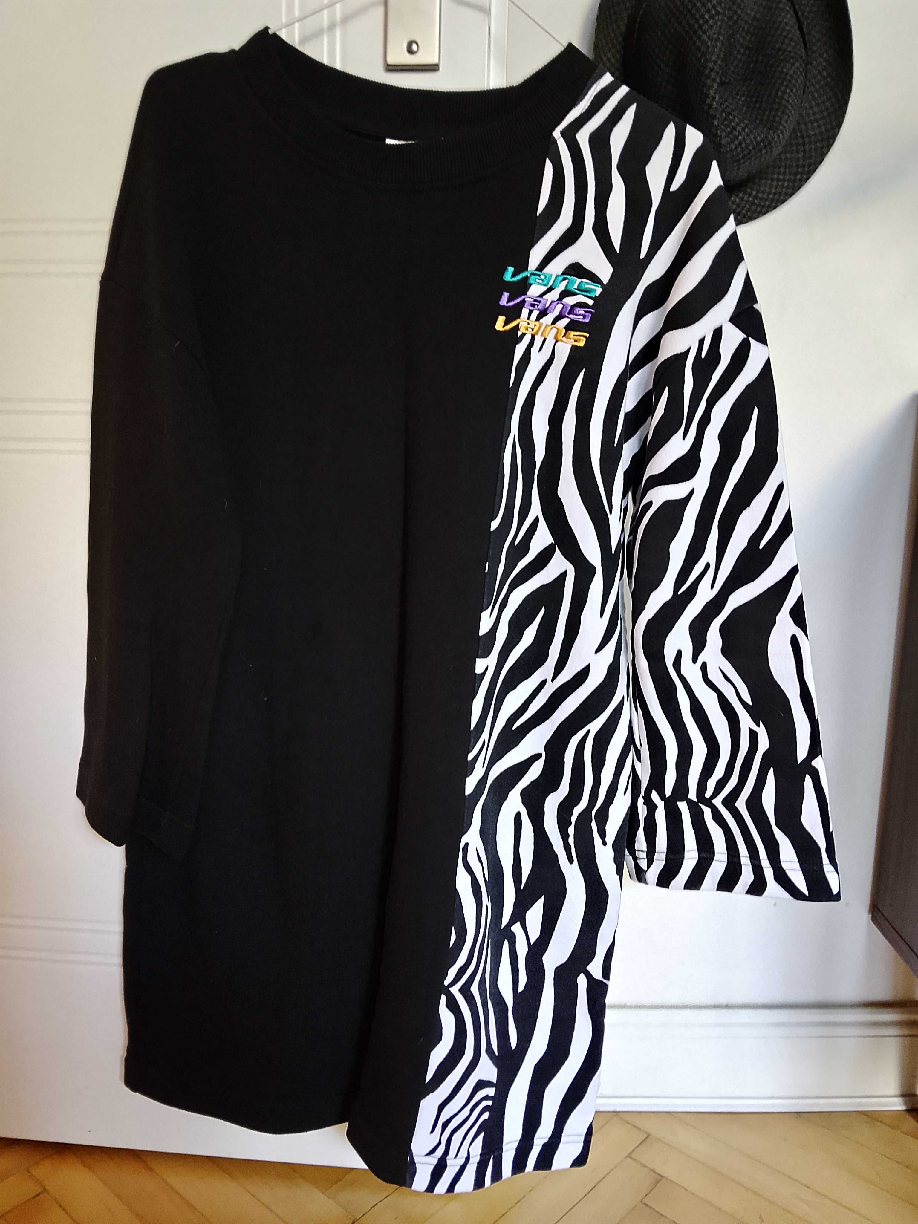 Długa bluza tunika Vans zebra M