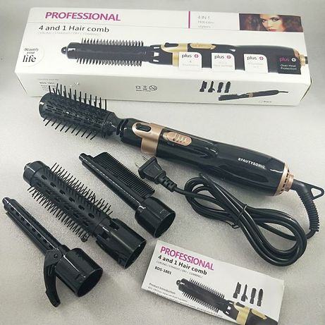 фен щетка для укладки волос BDS-1801 Professional 4 and 1 Hair comb