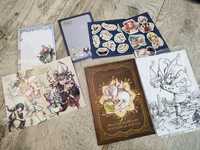 Manga zestaw dodatków Atelier kapeluszy, mini artbook, naklejki, etc