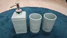 Kit (Dispenser + Porta Copos) para Casa de Banho