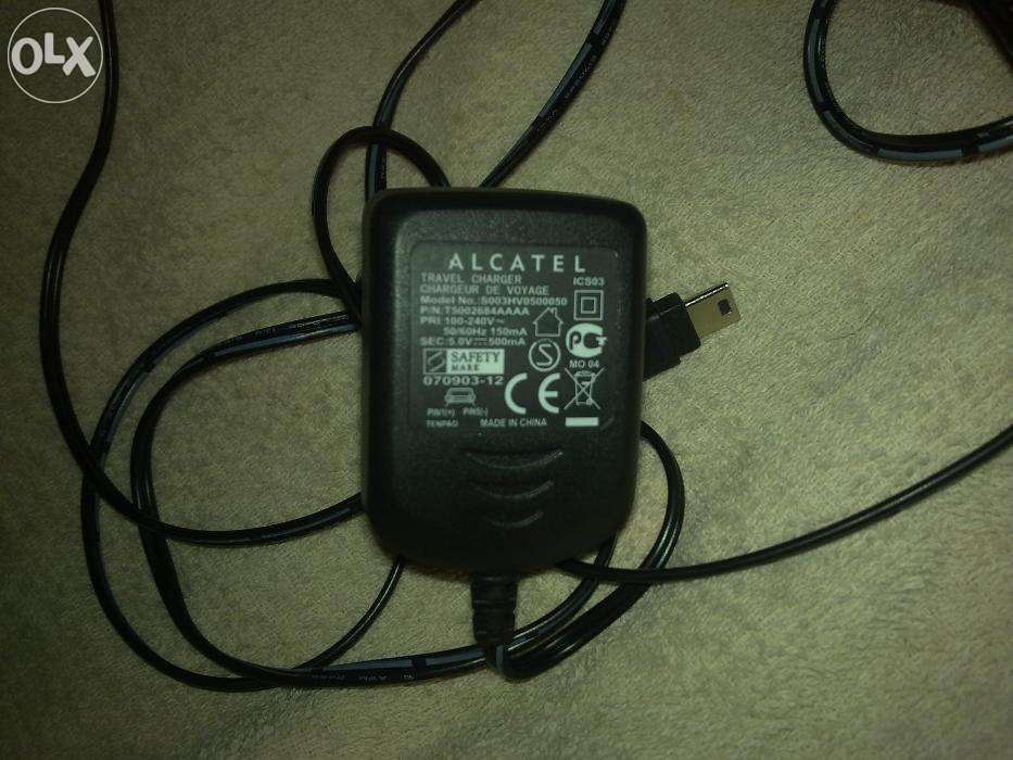 Carregador original ALCATEL, novo, com entrada USB...