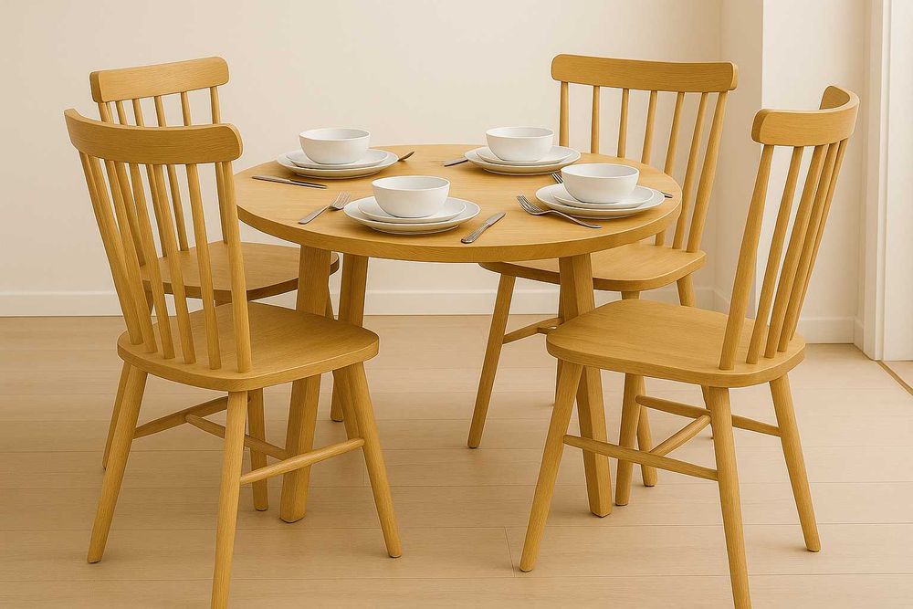 Stół Dębowy Okrągły LOFT, 100% Lite Drewno, Różne Wymiary, Rozkładany.