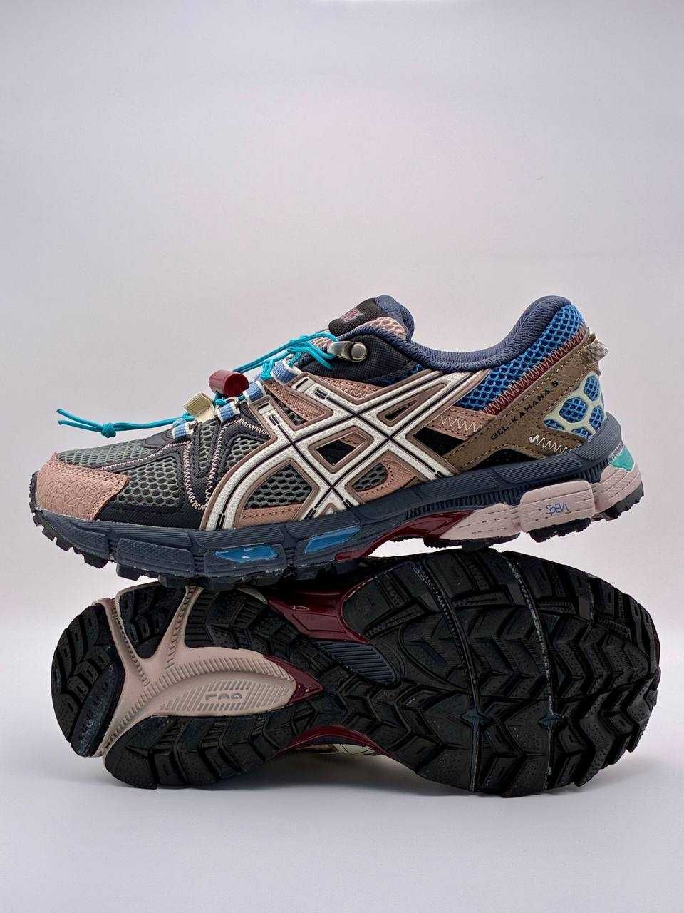Кросівки жіночі коричнево сині асікс гель кахана asics 37-41 размер