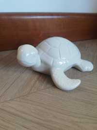 Figurka porcelanowa biała żółw ozdoba