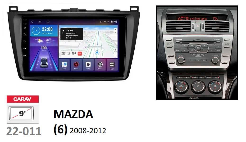 (NOVO) Rádio 2DIN • MAZDA 6 (2002 a 2012) • Android GPS [4+32GB]