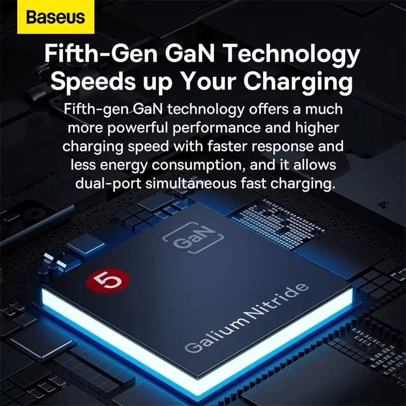 Зарядний пристрій 65W BASEUS GaN5 Pro Ultra-Slim Універсальний Блок Вт
