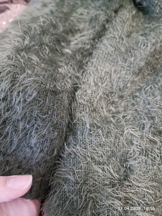 Зелений светр/кардиган мохнастик