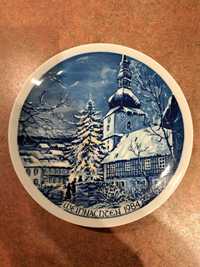 Porcelanowy talerz kolekcjonerski, Weihnachten, 1984 r