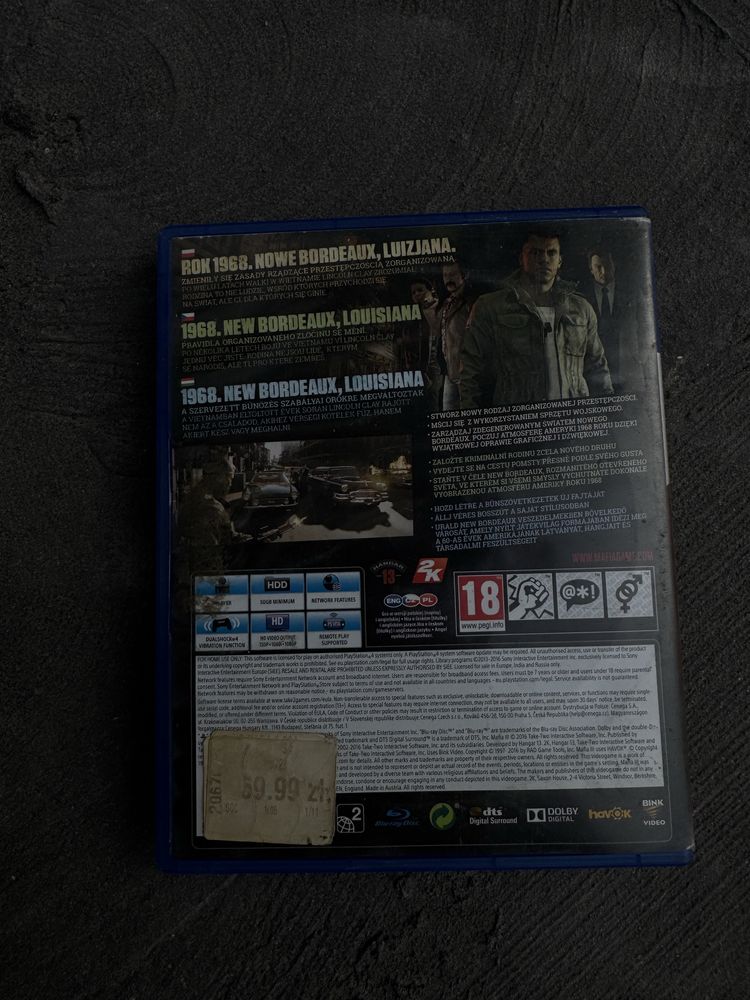 Gra MAFIA 3 w bardzo dobrym stanie