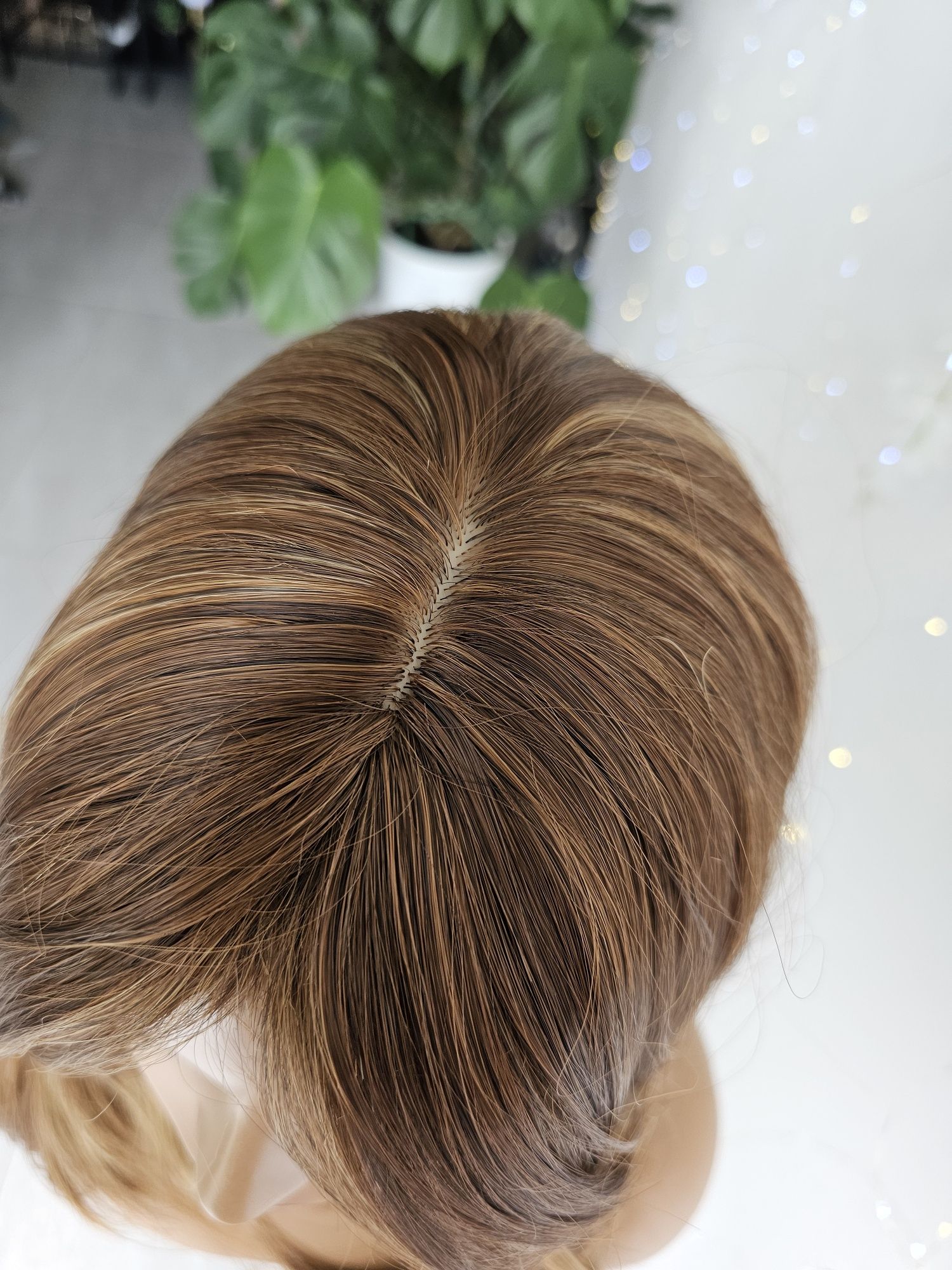 Peruka Marta brąz kasztan blond włosy naturalnie postopniowane 3D