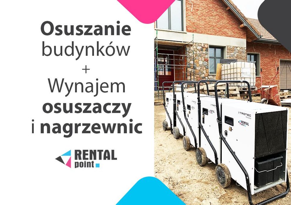 WYNAJEM Osuszaczy, Nagrzewnic, Klimatyzatorów, OSUSZANIE budynków