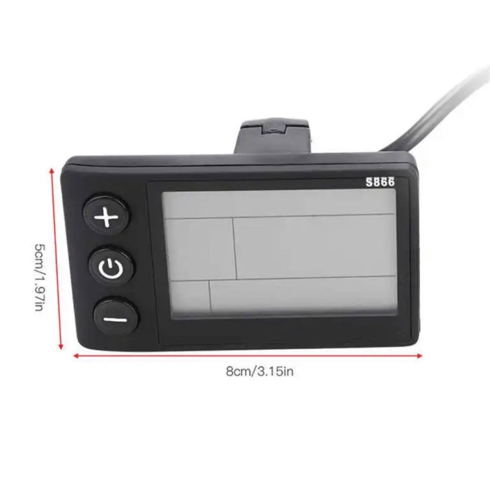 Контроллер з дисплеем для електровелосипеда s866 350-w24-36-48v