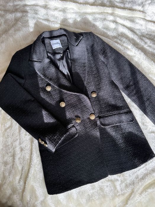 Чорний твідовий піджак