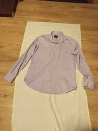 Liliowa koszula, długi rękaw - M/L ( metka: 41)- "Massimo Dutti".