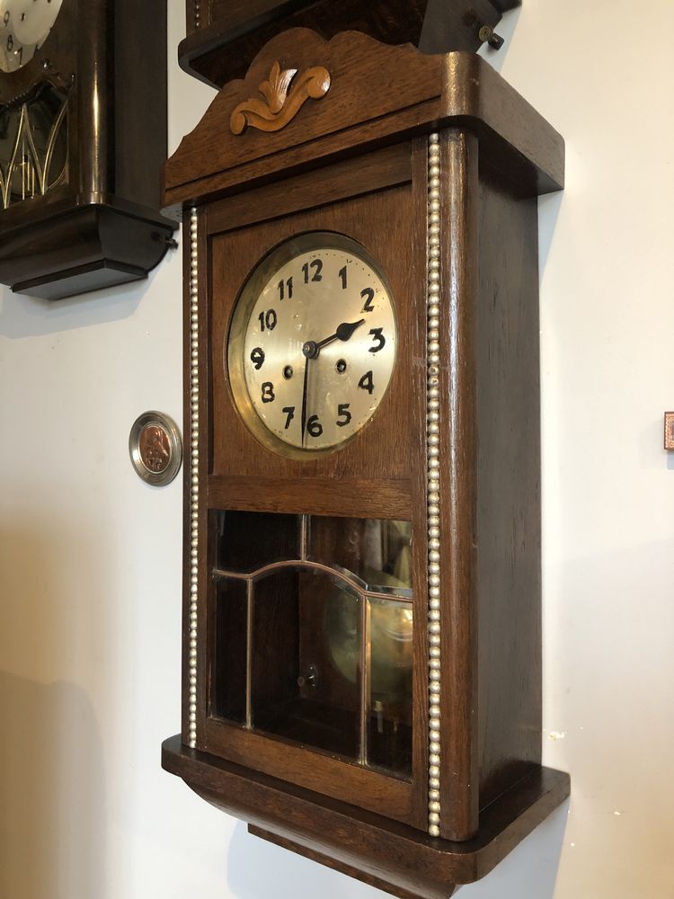 Zegar wiszący KIENZLE antyk około 100 lat stan oryginalny