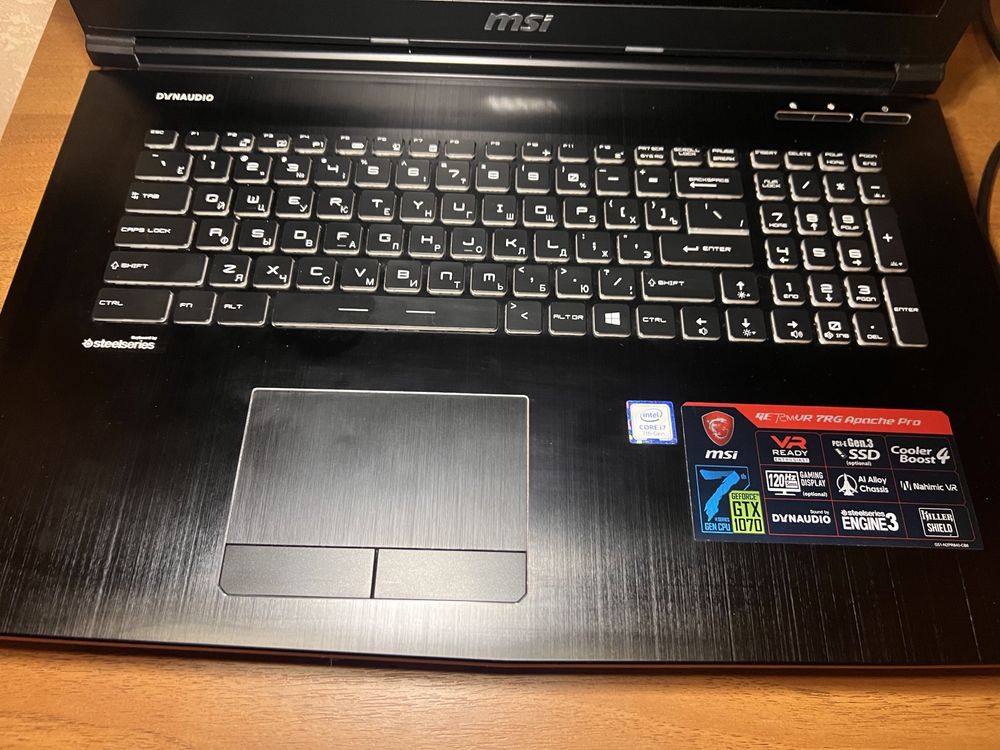 Игровой ноутбук MSI GE72MVR 7RG Apache Pro