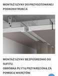 Szyna sufitowa aluminiowa biała pojedyncza MS ZERO 300 cm Karnisz