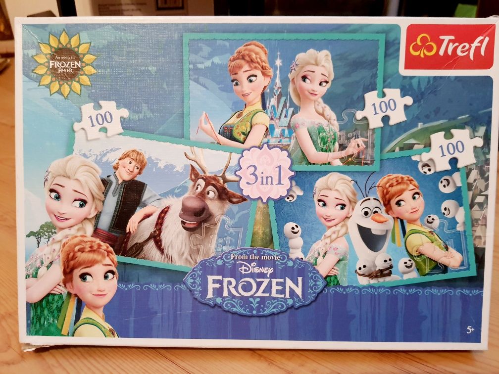 Puzzle Kraina lodu i księżniczki Disneya, 4 szt.