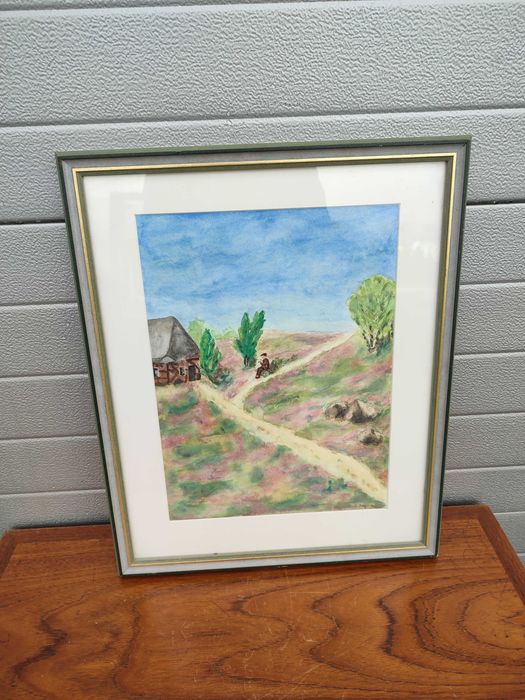 Obraz Akwarela - ręcznie malowana - podpis Autora - Ciekawa -